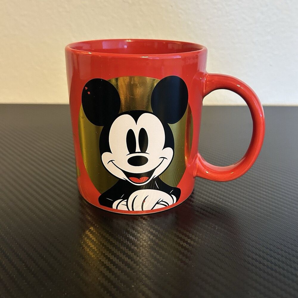 Mickey Mouse Disney Galerie Mug Large Red Gold Black White 16oz